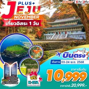 ทัวร์เกาหลี JEJU PLUS+ NOVEMBER 5วัน 3คืน (7C)